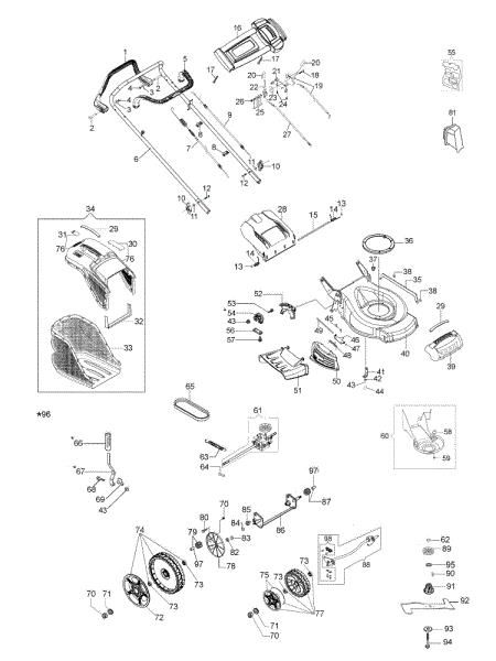 Illustrated parts list G 53 VBD ALLROAD PLUS 4 Lawnmower