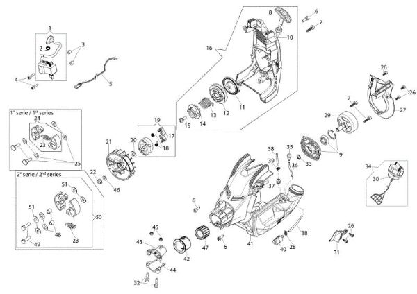 Starter assy and fuel tank BC 22 TR (EURO 1) Brushcutter