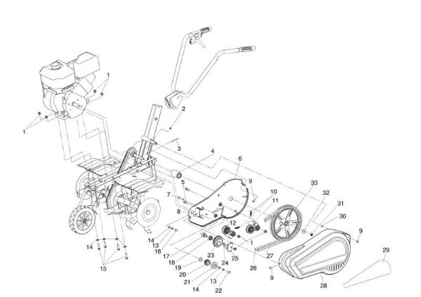 Illustrated parts list 2 MH 170 RKS (K700 H SN T210) Rotary tiller