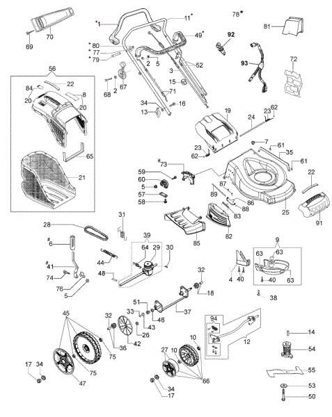Complete illustrated parts list G 48 TBXE ALLROAD PLUS 4 Lawnmower