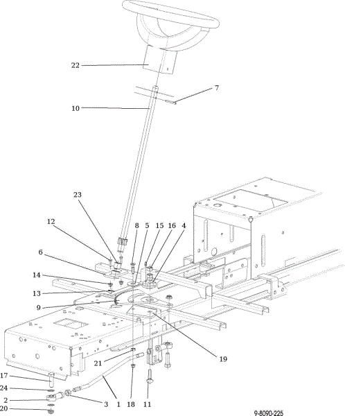Steering arm OM 92/16H Cat. 2015 Garden tractor
