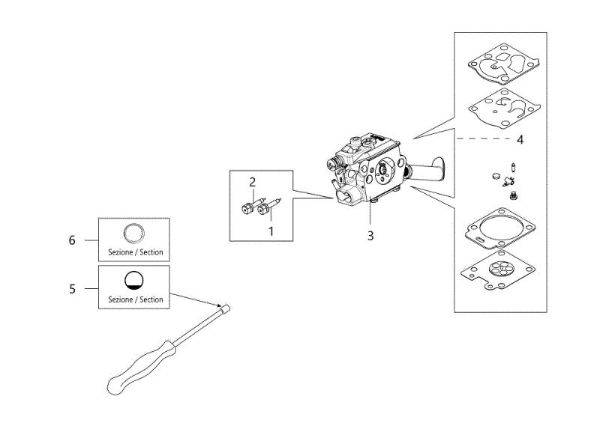 Carburetor WT-1163 GST 250 Chainsaw