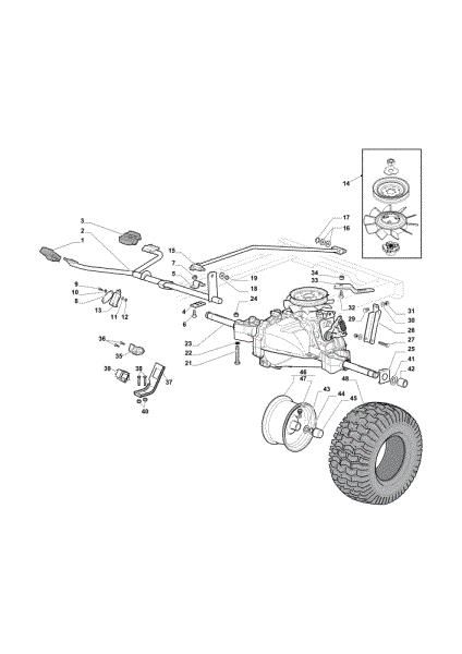 Transmission OM 84/14,5 K H Cat. 2016 Garden tractor
