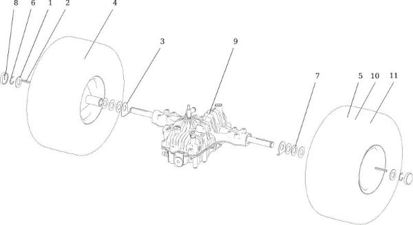 Rear axle CHEYENNE (KAWASAKI) Cat. 2016 Garden tractor