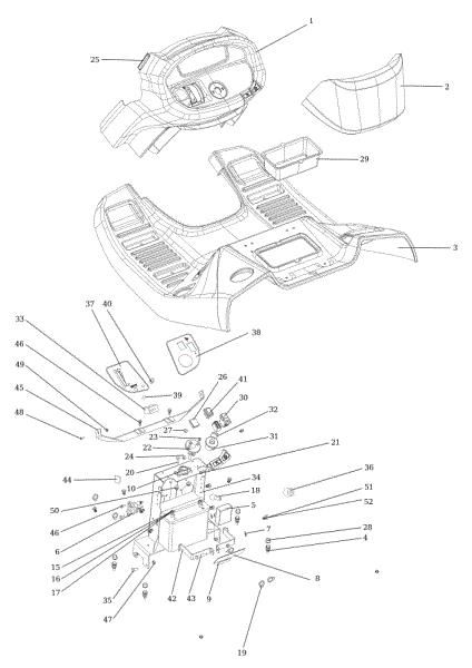 Dashboard OM 106/16 KH (K1600AVD) Cat. 2017 Garden tractor