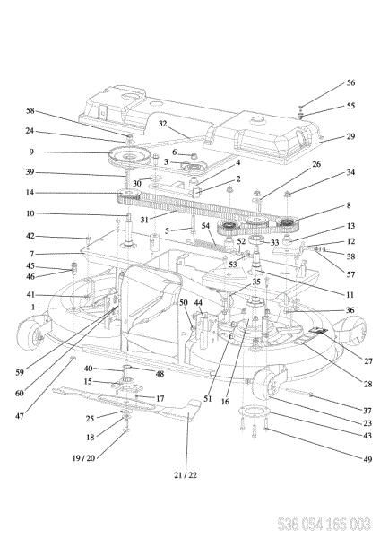 Mowing deck (1/2) OM 106/24 KH (K2400AVD V-Twin) 4X4 Cat. 2017 Garden tractor