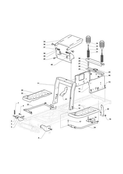 Frame (1/2) OM 84/14,5 K H Cat. 2018 Garden tractor