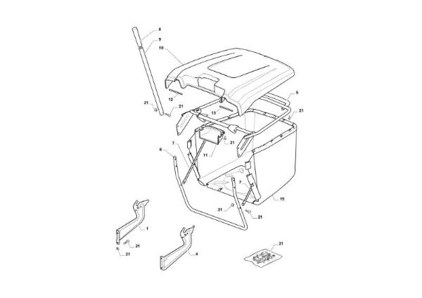 Grassbag OM 84/14,5 K H Cat. 2018 Garden tractor