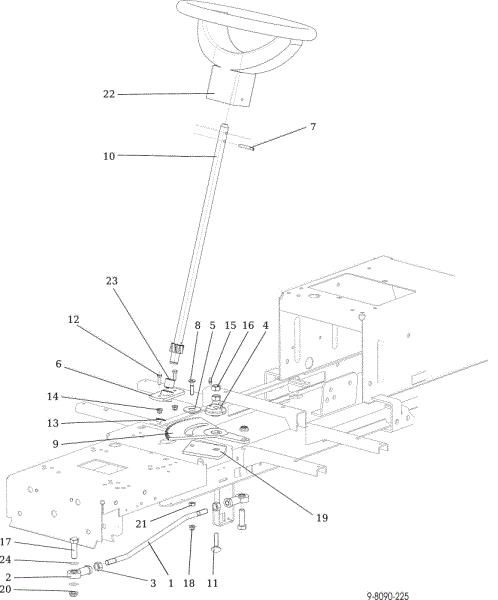 Steering arm OM 107 L/16 KH (K1600AVD) Cat. 2018 Garden tractor