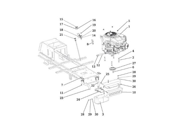 Engine OM 107 L/24 KH (K2400AVD V-Twin) Cat. 2018 Garden tractor