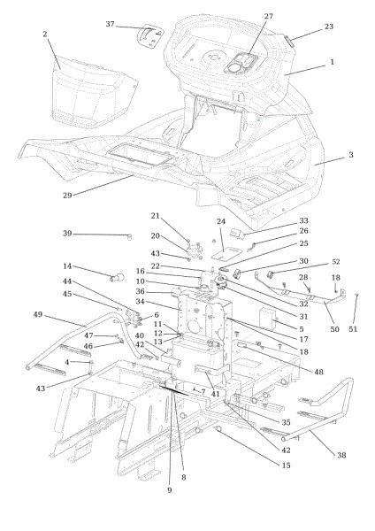 Dashboard OM 92/16KH (K1600AVD) Cat. 2018 Garden tractor