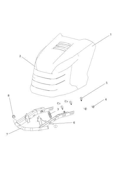 Hood (2/2) OM 92/16KH (K1600AVD) Cat. 2018 Garden tractor