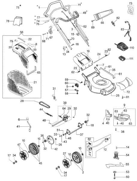 Complete illustrated parts list G 53 TBXE COMFORT PLUS (2018) Lawnmower