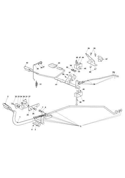 Brake and gearbox controls OM 123/22 V Cat. 2019 Garden tractor