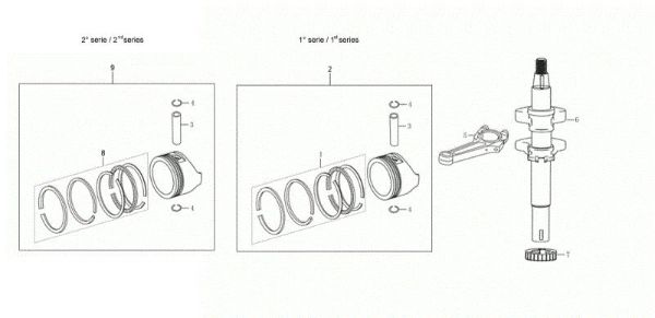Shaft + piston G 48 TK COMFORT PLUS (K605) EURO 5 Lawnmower