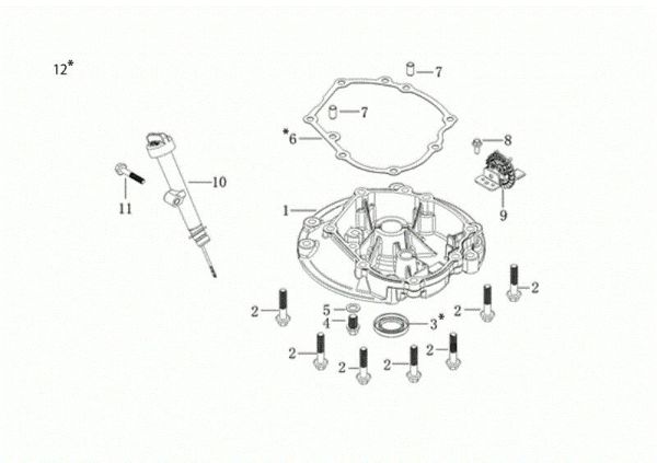 Crankcase cover GV 53 TK ALL ROAD PLUS 4 (K805) EURO 5 Lawnmower