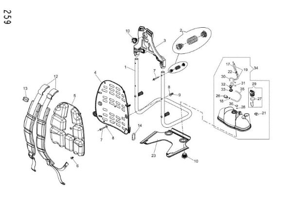 Tank / Frame MB 900 Mistblower