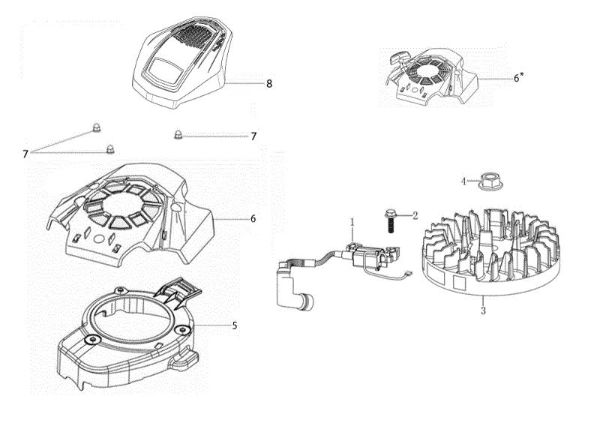 Ignition system G 53 TKE ALL ROAD PLUS 4 (K655LI) EURO 5 Lawnmower
