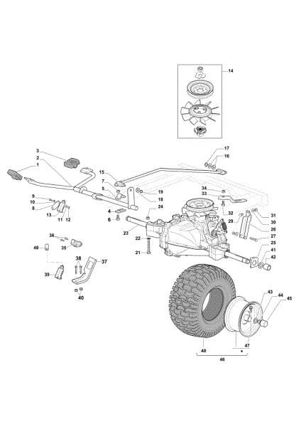Transmission OM 84/14,5 K H Cat. 2020 Garden tractor