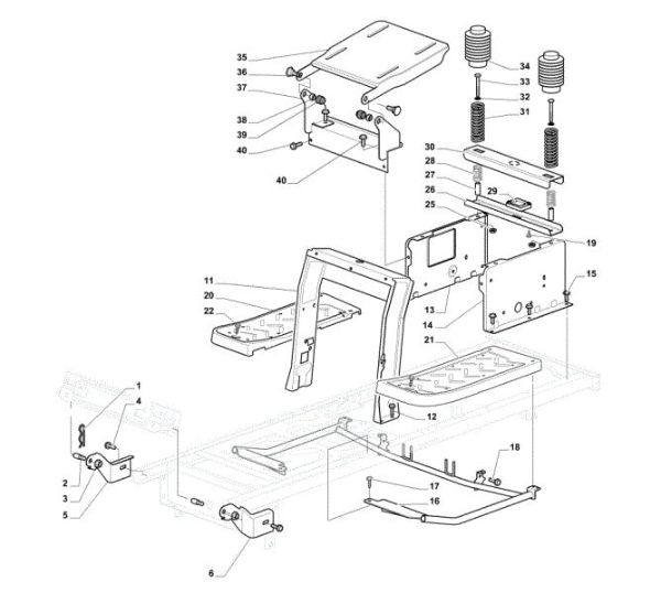 Frame OM 108L/18,5 H Cat. 2020 Garden tractor