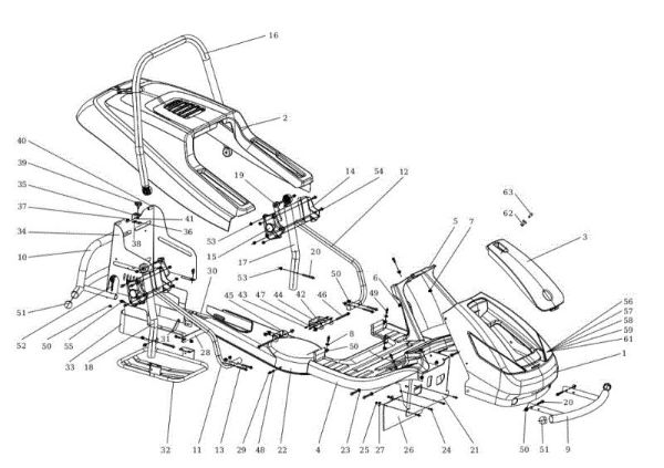 Hood (1/2) APACHE 92 4x4 EVO Cat.2020 Garden tractor