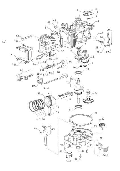 Motor assy OM 103/16 K Cat. 2021 Garden tractor
