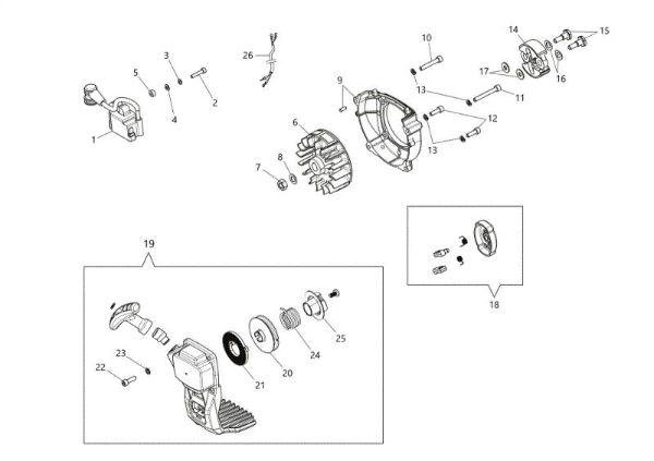 Starter assy and clutch Power unit BCH 250 D