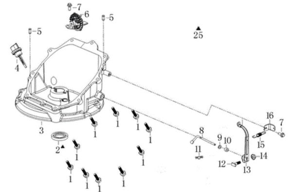 Crankcase cover G 44 PK COMFORT (K450) Lawnmower