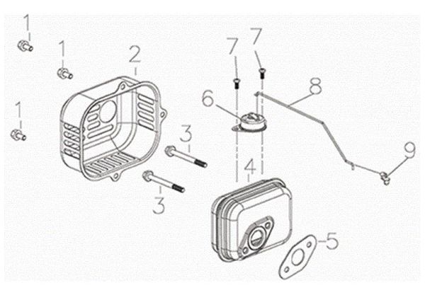 Muffler G 44 PK COMFORT (K450) Lawnmower