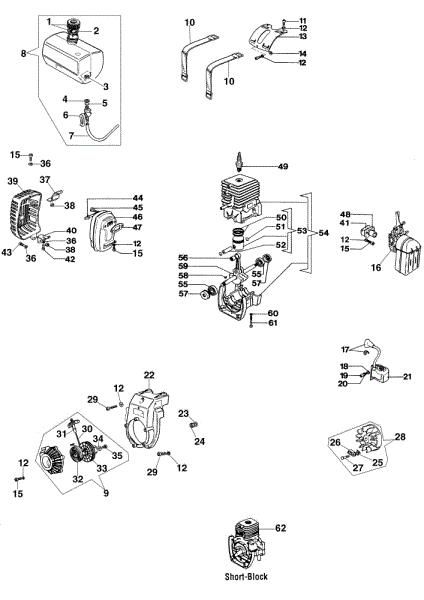 Engine 2° series SA 18 Water pump