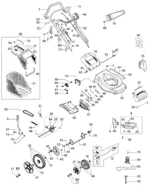 Illustrated parts list G 53 TKE ALL ROAD PLUS 4 (K655LI) EURO 5 50Y Lawnmower