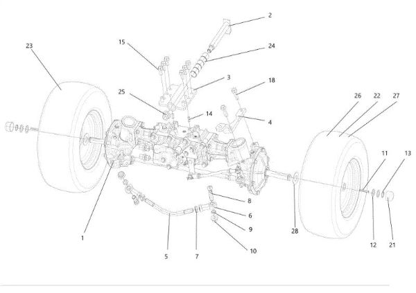 Front axle CHEYENNE 26 (KAWASAKI) Cat. 2022 Garden tractor