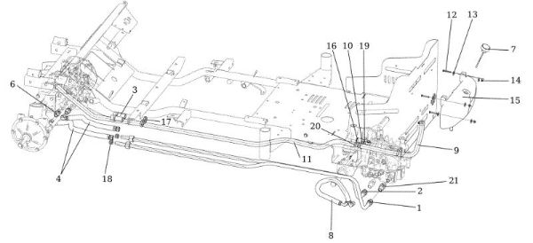 Hydraulic distribution APACHE 92 EVO 4x4 (K2400AVD V-Twin - EURO5) Cat.2022 Garden tractor