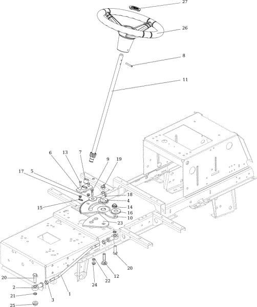 Steering arm OM 106/24 KH (K2400AVD V-Twin) 4X4 Cat. 2022 Garden tractor