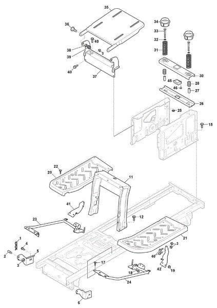 Frame (1/2) GLX 14-84H Garden tractor