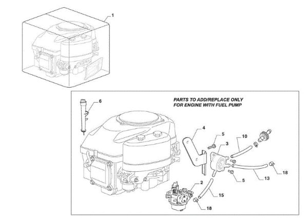 Engine GLX 14-84H Garden tractor
