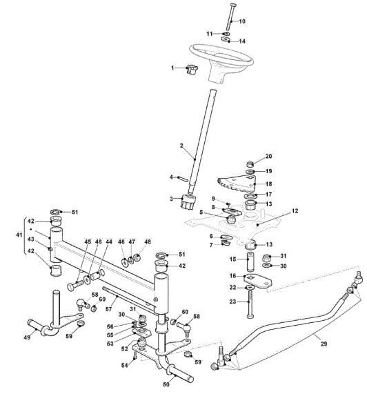 Steering arm GLX 22-102 H2 Garden tractor