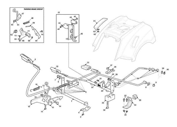 Brake and drive gearbox GLX 22-102 H2 Garden tractor