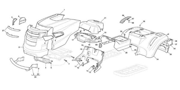 Body (2/2) GLX 14-98HS Garden tractor