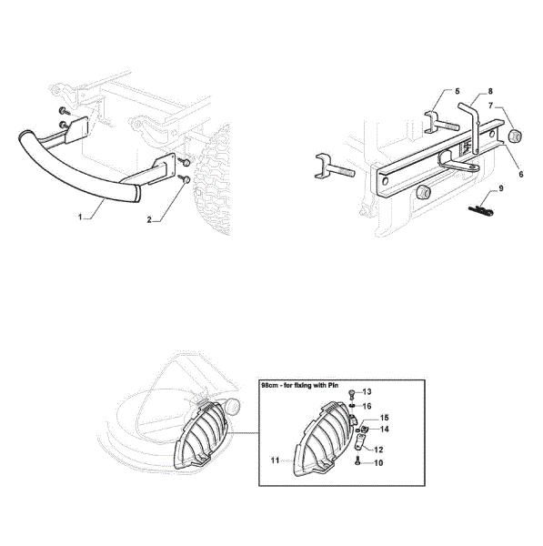 Optional on request GLX 20-108HS Garden tractor