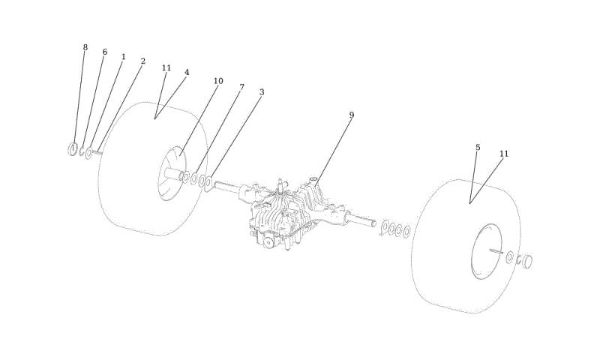 Rear axle APACHE 92 4x4 EVO Cat.2023 Garden tractor
