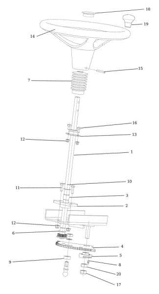 Steering arm APACHE 92 4x4 EVO Cat.2023 Garden tractor