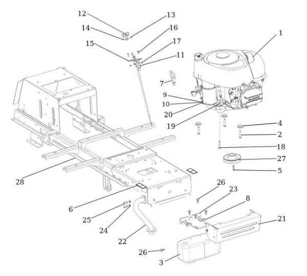Engine OM 92/16KH (K1600AVD) Cat. 2023 Garden tractor