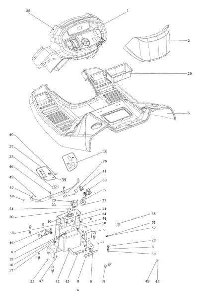 Dashboard OM 106/16 KH (K1600AVD) Cat. 2023 Garden tractor