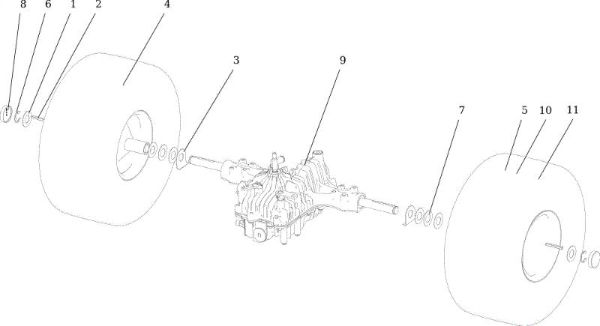 Rear axle CHEYENNE 26 (KAWASAKI) Cat. 2023 Garden tractor