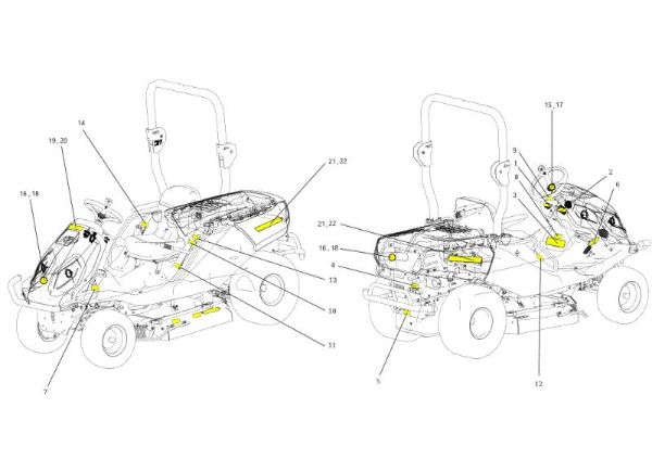 Labels CHEYENNE 26 (KAWASAKI) Cat. 2023 Garden tractor