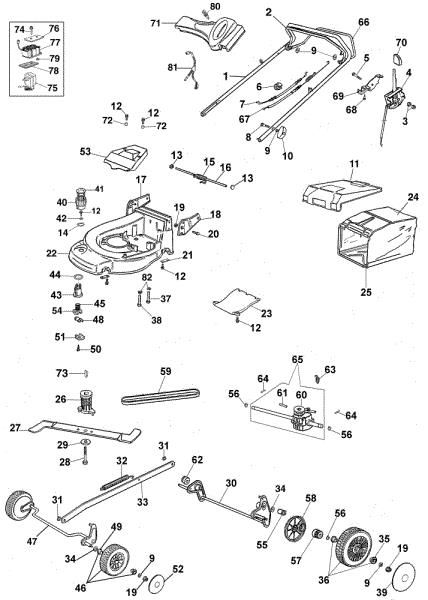 Complete illustrated parts list MAX 48 TBXE Lawnmower