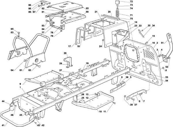Frame OM 102C/17M Garden tractor