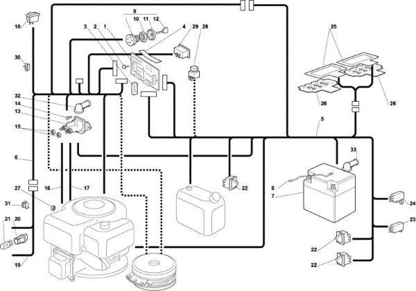 Electrical parts OM 102C/20H Garden tractor