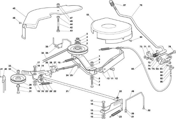Cutting plate (1) OM 92C/13,5H Cat.2001 Garden tractor